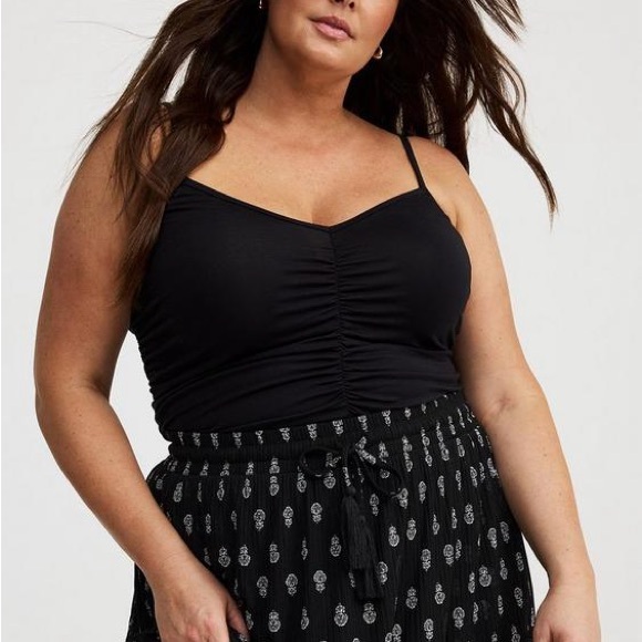 Torrid Black Ruched Camisole - Picture 2 of 8